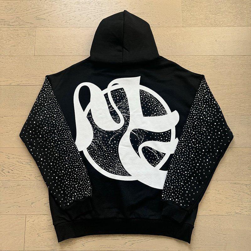 Mixed Emotion Streetwear Angel Print Hoodie Loose Fit Casual Sweatshirt Youth