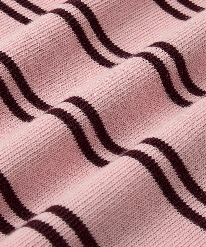 Beulaendideu Hard Twist Easy Polo Knit [Light Pink Stripe]