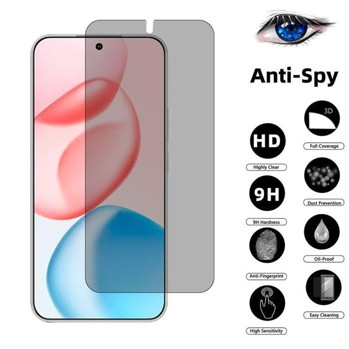 2 Vitre Protection Verre Trempé Anti-Espion pour Honor 400, Rigide Anti-Rayures 9H