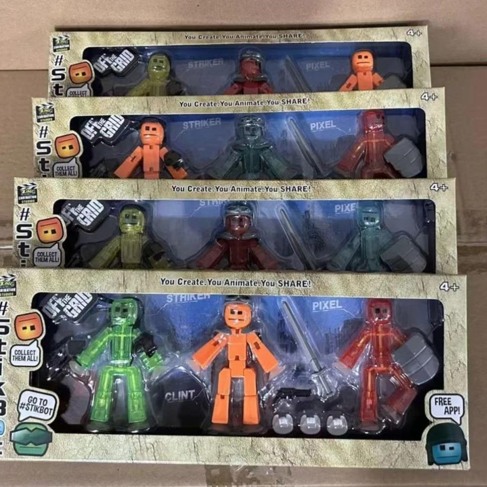 Stikbot žaislai Siurbtukas Stick Bot figūrėlės Žaislai berniukams Juokinga deformuojama veiksmo figūrėlė tikbots Žaislai vaikams Suaugusiųjų gimtadienio dovanos