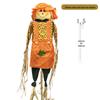 Cute Scarecrow Halloween Decorations: Small & Medium Pumpkin Lanterns for Bar, Party, Haunted House, and Pastoral Themes.