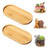 Flower Pot Trays Dish for Plant Vase Bamboo Tray Wooden Bottle Tray Bathroom Shampoo Shower Gel Organizer Jewelry Storage Tray