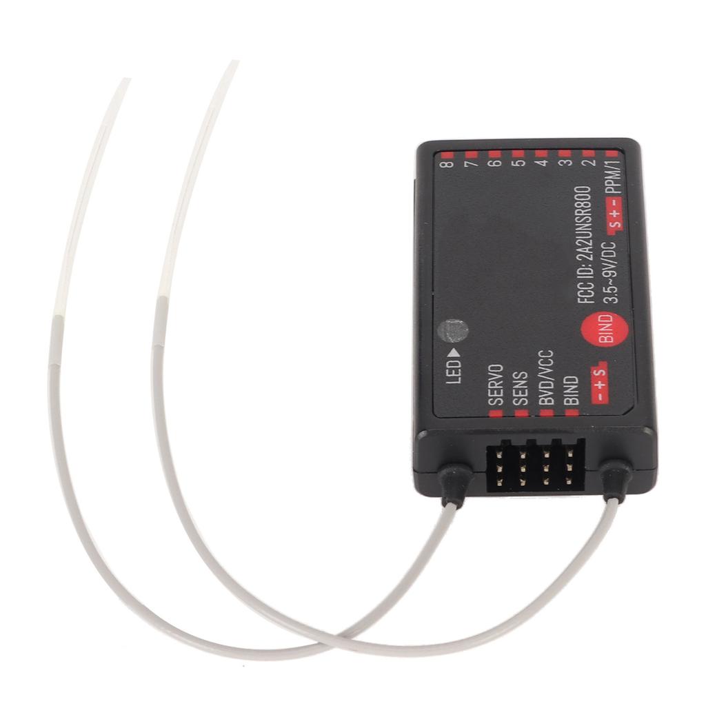 FS SR8 2.4GHz 8 Channel Receiver Double Antenna Bidirectional Receiver for RC Helicopters Engineering Vehicles