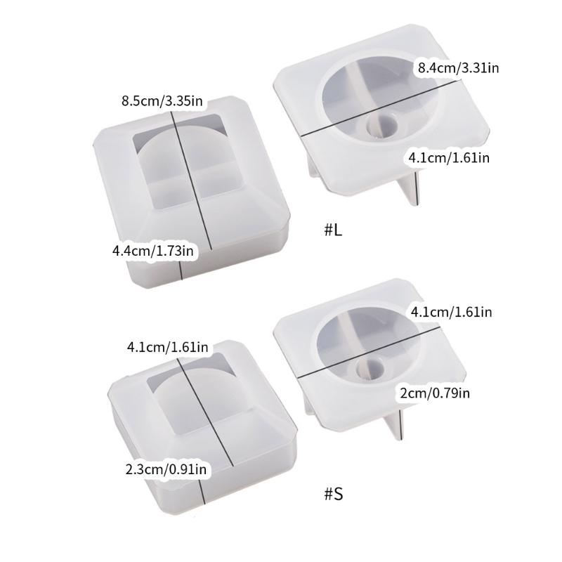 Silicone Storage Box Mould Jewelry Box Moulds Square Shaped Resin Mold Storage Container Molds with Lid for DIY Crafts