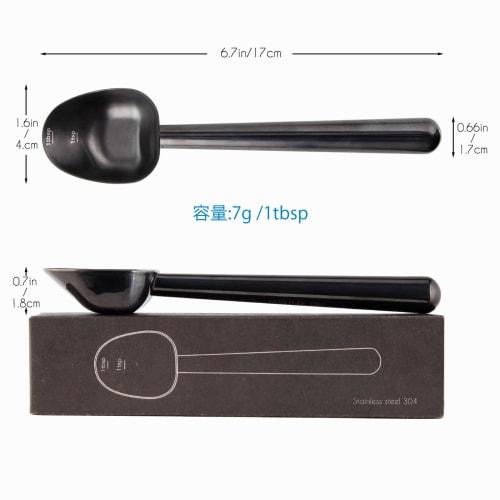 Easyworkz Stainless Steel Long Handle Coffee Scoop, 7g Measuring Spoon (Gunmetal Black)