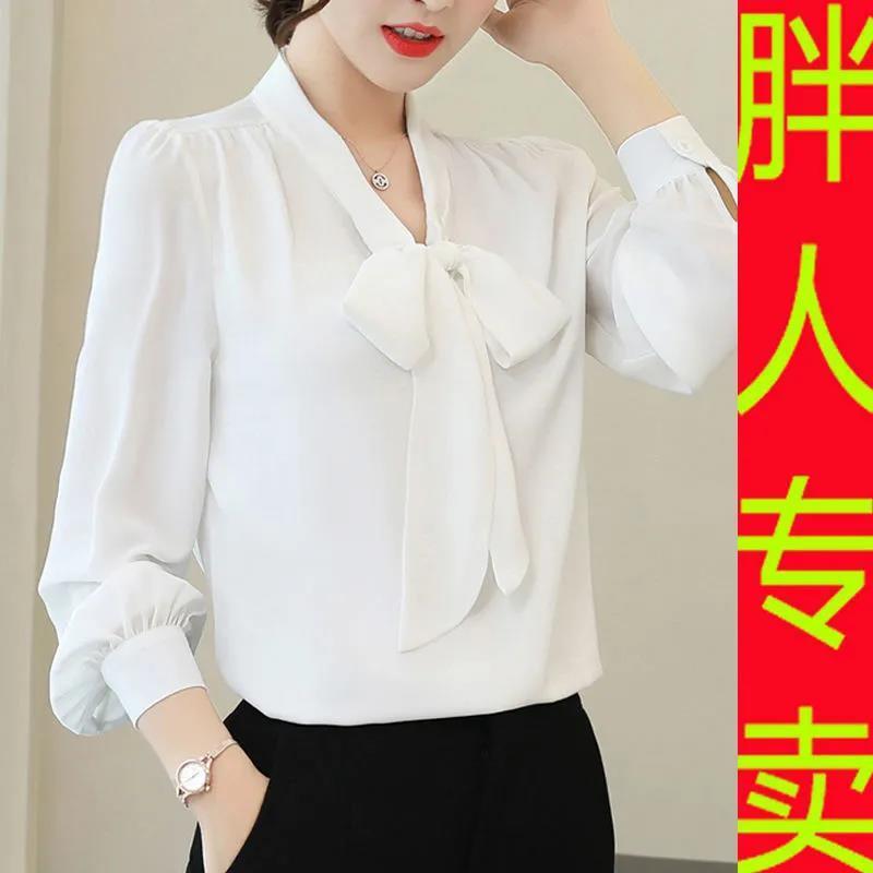 Middle Aged Mother's Spring and Autumn Outfit Long Sleeved Shirt Plus Size Women's Shirt Autumn Base Shirt
