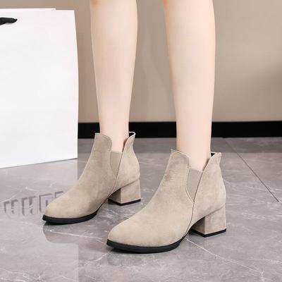Fashion Elegant with Medium Heels Chelsea Booties Autumn Winter Ankle Boots for Women Fashion 2025 New In Trend Woman Short Shoes Sale