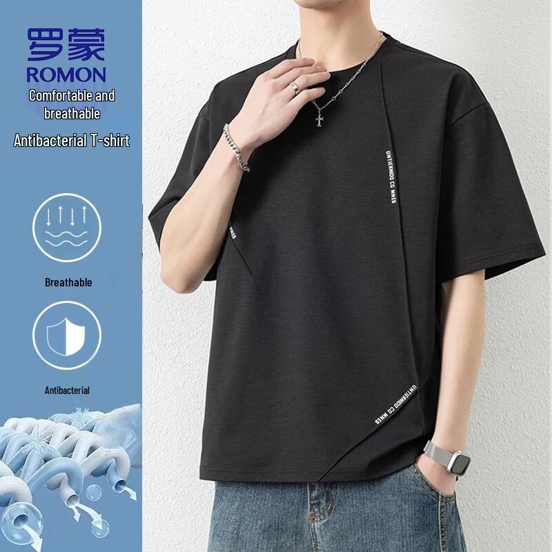 

Мужская футболка с коротким рукавом из ледяного шелка ROMON (Модель 8705) 6XL
