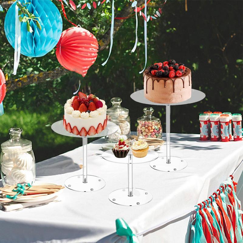 3pcs Transparent Acrylic Cake Rack Detachable Wedding Ceremony Birthday Cake Rack Wedding Dessert Display Rack Baby Shower