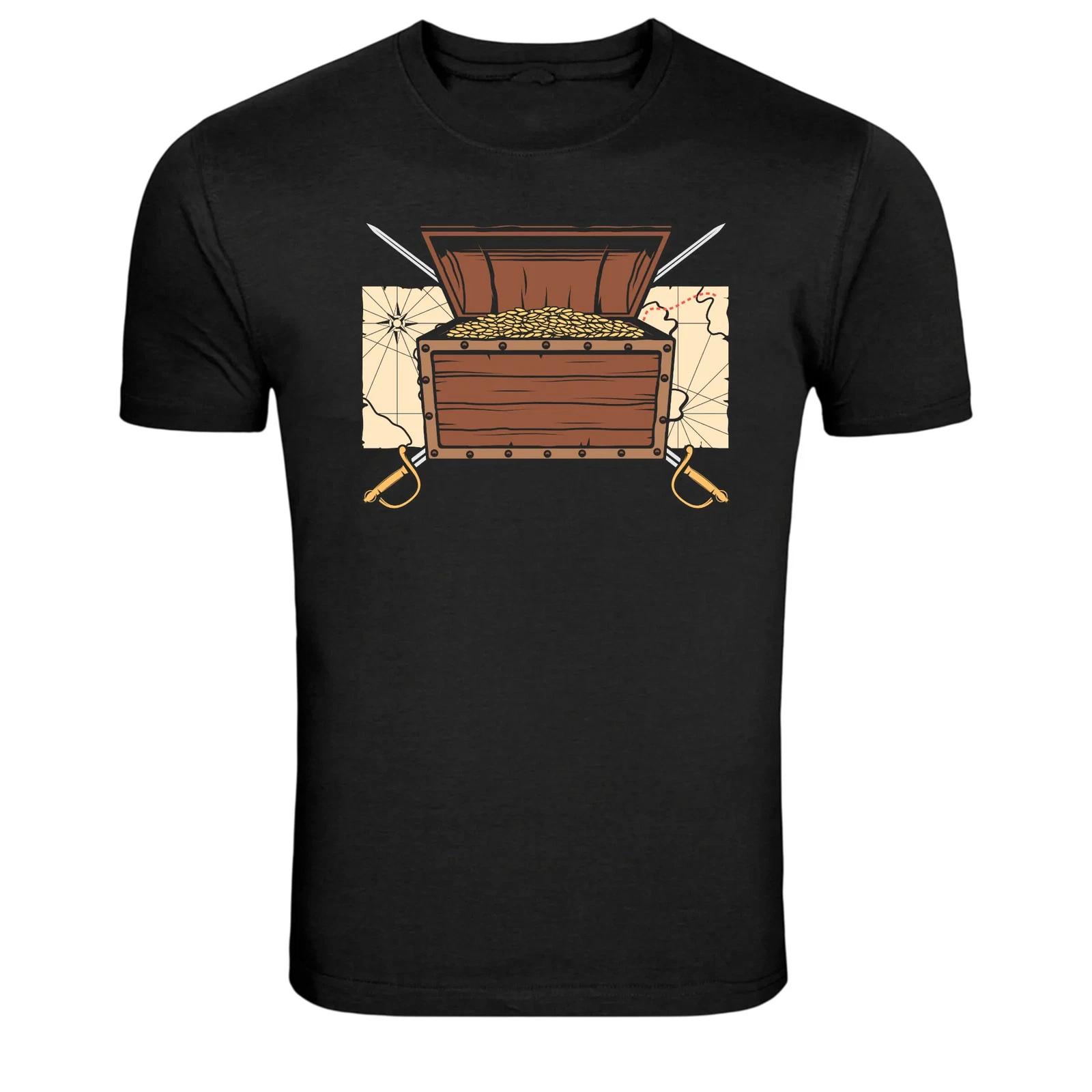 Pirate Treasure Chest Map Adventure Graphic T Shirt XXXXL