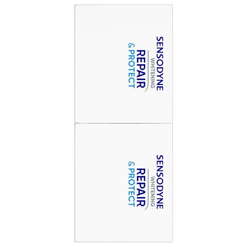 Sensodyne Repair and Protect Whitening Sensitivity Toothpaste for Sensitive Teeth, 3.4 Ounces (Pack of 2)