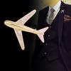 1 2Pcs Fashion Aircraft Brooch Pins for Men Cool Airplane Suit Corsage Gift for   Enthusiast Daily Wear