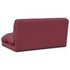 Adjustable Floor Footstool Burgundy Fabric