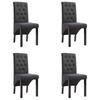 Chaises à manger lot de 4  foncé tissu