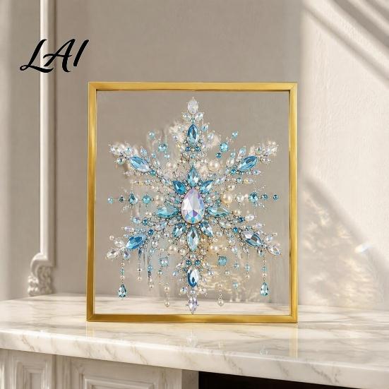 Decorative Art Supplies DIY Christmas Tree Jewelry Craft Kit Faux Crystal Bead Ornament Making Handmade Workshop Tools Set for Kids Adults Creative