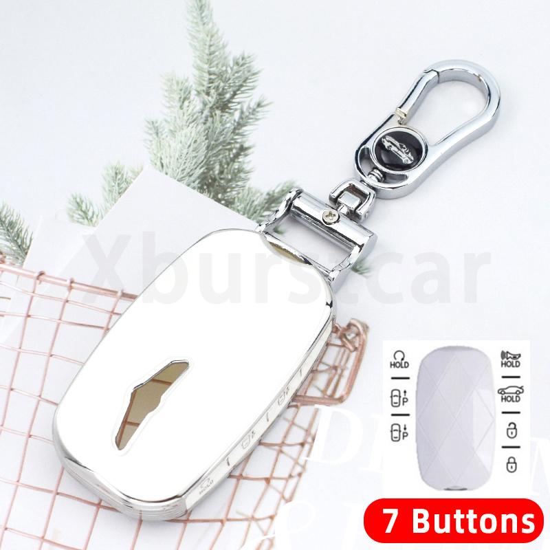 6 7 8 Buttons Tpu Auto Shell Car Key Fob Case Cover For Hyundai Genesis Gv60 G90 G70 G80 Eq900 Keyless Protector Accessories