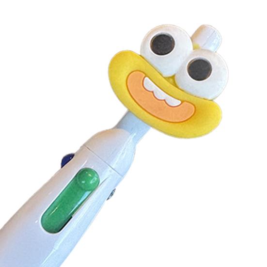 4-in-1 Cartoon Ballpoint Pen Cute Big Mouth Gel Pen with Multi-Color Ink Fun Writing Tool for Students Journaling