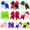 Two-Color Swallowtail Leather Bow Children's Hair Tie for Cheerleading