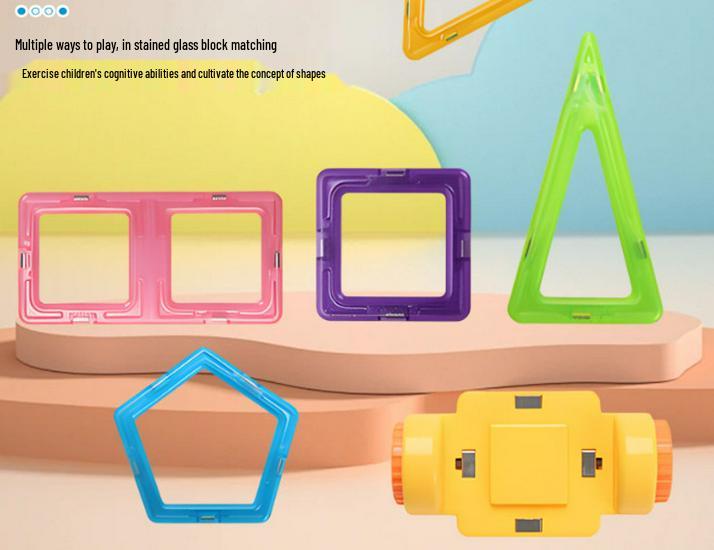 Magnetic Tiles Building Blocks for Kids - 3D Puzzle Toy for Ages 3-6, Educational Tool for Boys and Girls