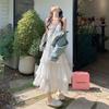White French Suspender Dress Women's Summer New Tea Break Platycodon Small Thin Cake Skirt Medium and Long Skirt