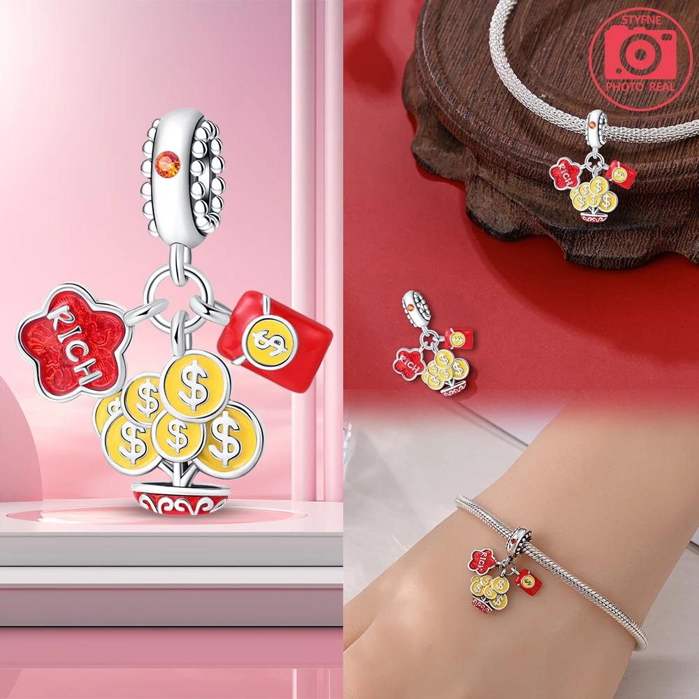 Chinese New Year Firecracker Pendant Copper For Charms Copperoriginal Bracelet For Jewelry Making