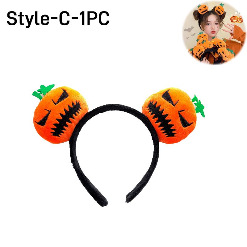 16PCS Halloween Spooky Pumpkin Hair Bands Quirky Cute Wash Face Headband Women 2025 Halloween Party Hairpin Decoration Headpiece