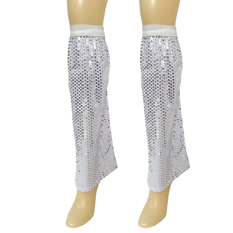 Glittrande Paljetter Utsvängda Löst Benvärmare Strumpor 80-tals Fest Dans Disco Outfit Lång Benärm Stövelöverdrag för Kvinnor