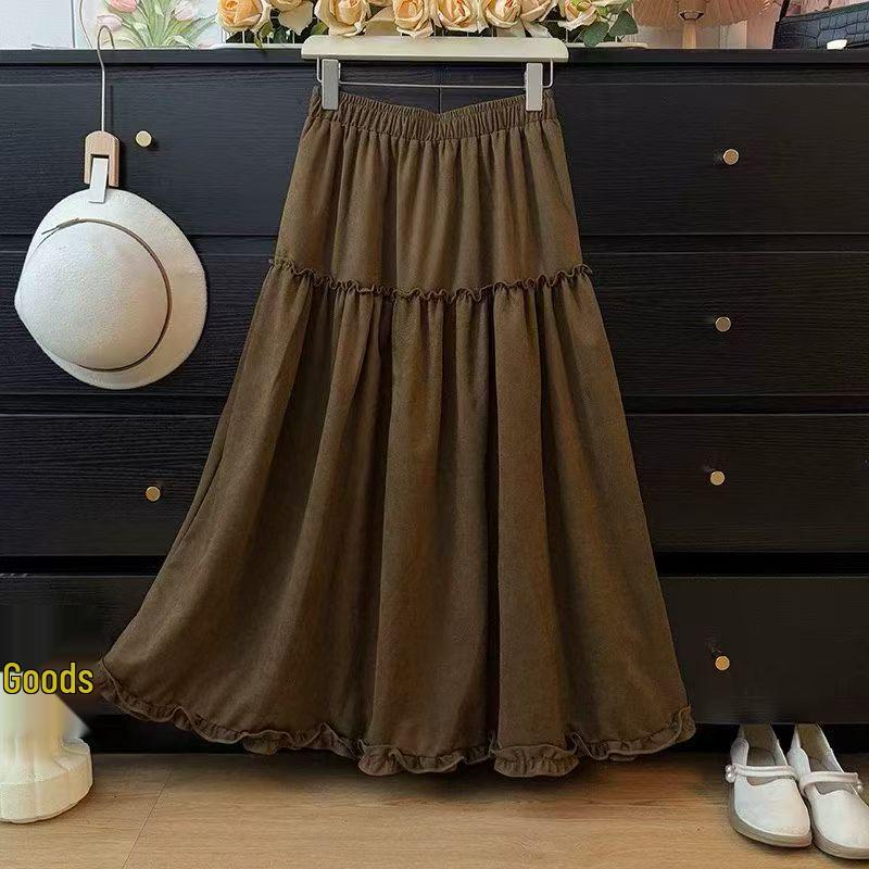 Women's A-Line Pleated High Waist Umbrella Skirt - Chic and Slimming
