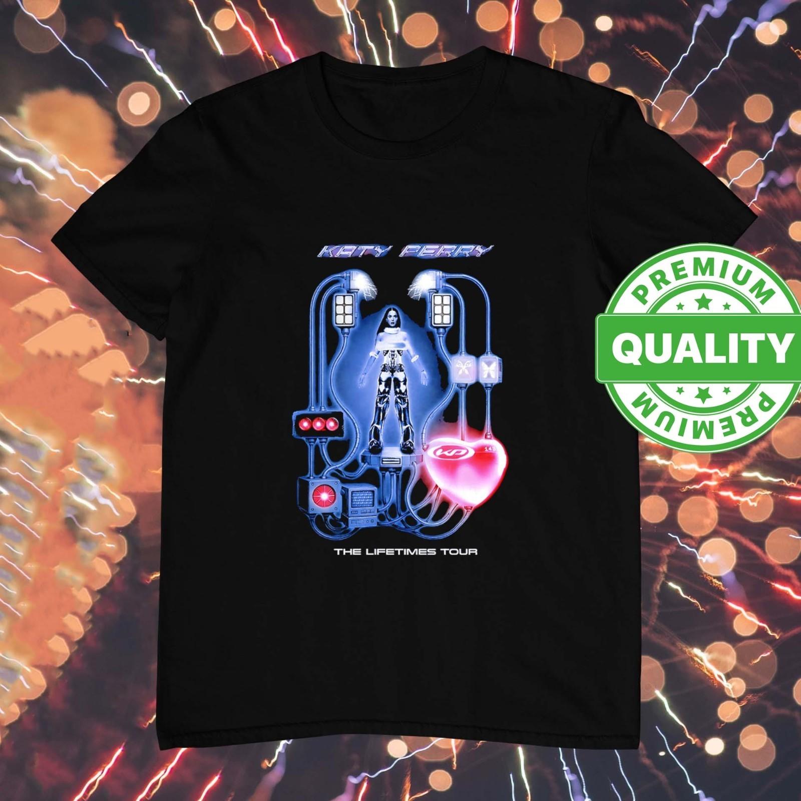 New Katy Perry The Lifetimes Tour 2025 Heavy Cotton Black Shirt CM352 S