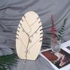 Wood Jewelry Display Stand Desktop Necklace Organizer Rack Storage Holder
