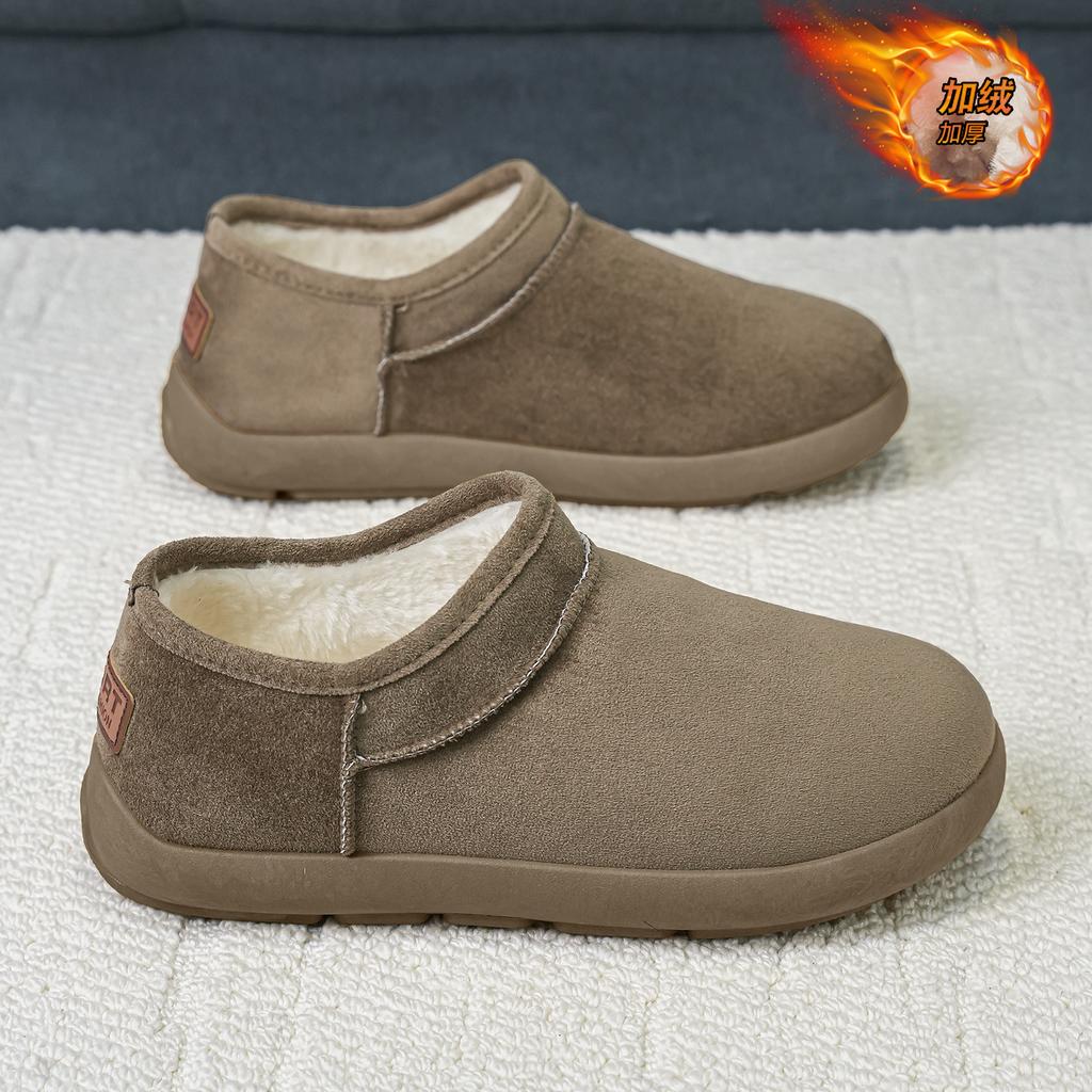 Winter Shoes New Men's and Women's Warm Thick soled Cotton Shoes Indoor and Outdoor Plush Shoes Large Comfortable Anti Ski Shoe