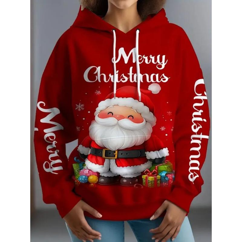 Ladies Autumn/Winter 3D Printed Hooded Christmas Dress Up Hoodies & Sweatshirts (women’s)
