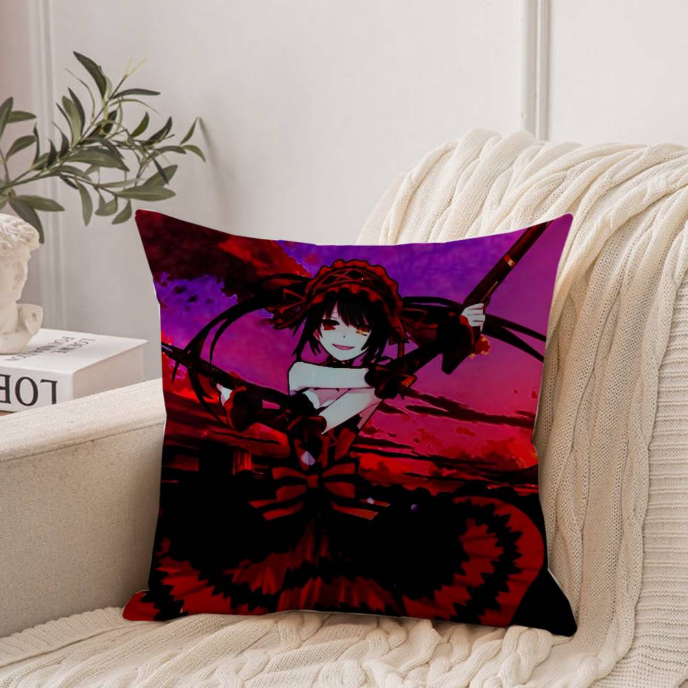 T-Tokisaki Kurumi Pillow Case Home Decor Throw For Sofa Bed Car Room Decor Gift Idea