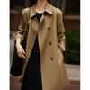 High-end double-breasted trench coat medium and long coat women's spring and autumn spring new women's supply fashion women's clothing