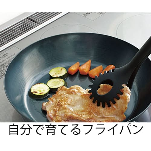 Fujita Metal Suite, Made in Japan with Carefully Selected Craftsmen, Easy to Use Iron Frying Pan, 26cm, Product Number: 065908