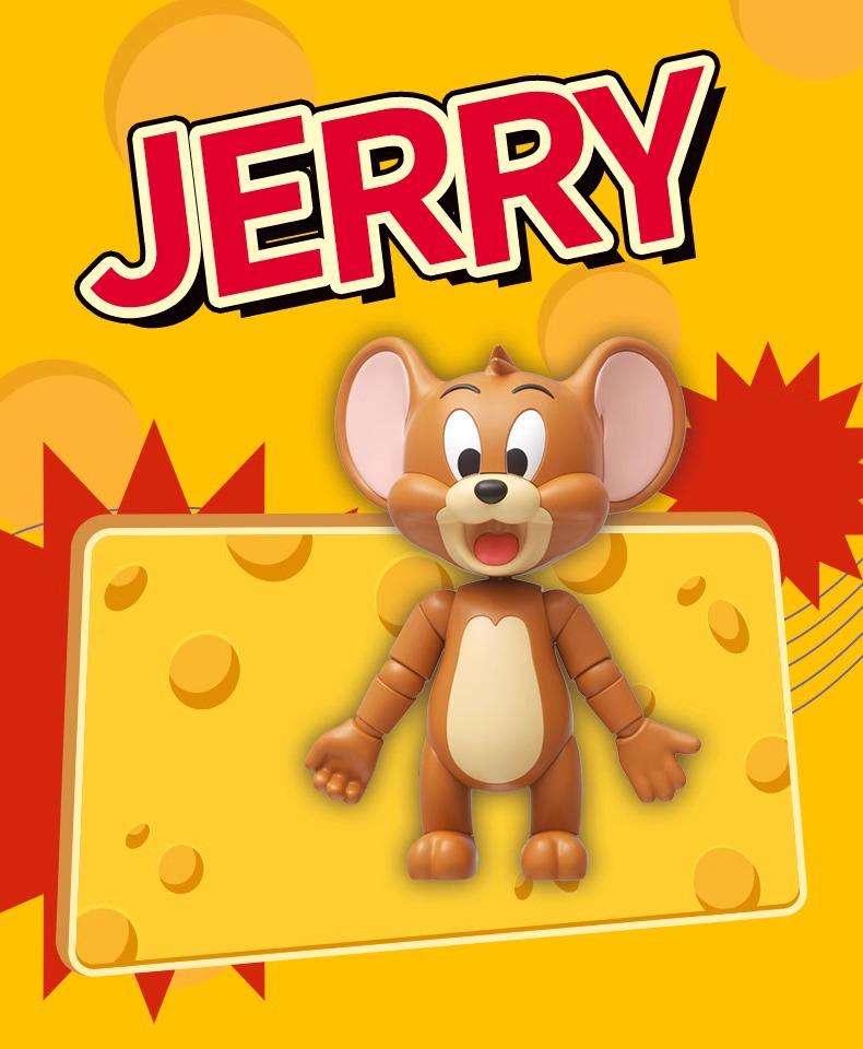 Jiaqi Cat and Mouse Classic Building Blocks - Hand-Painted Educational Toy Figures for Kids
