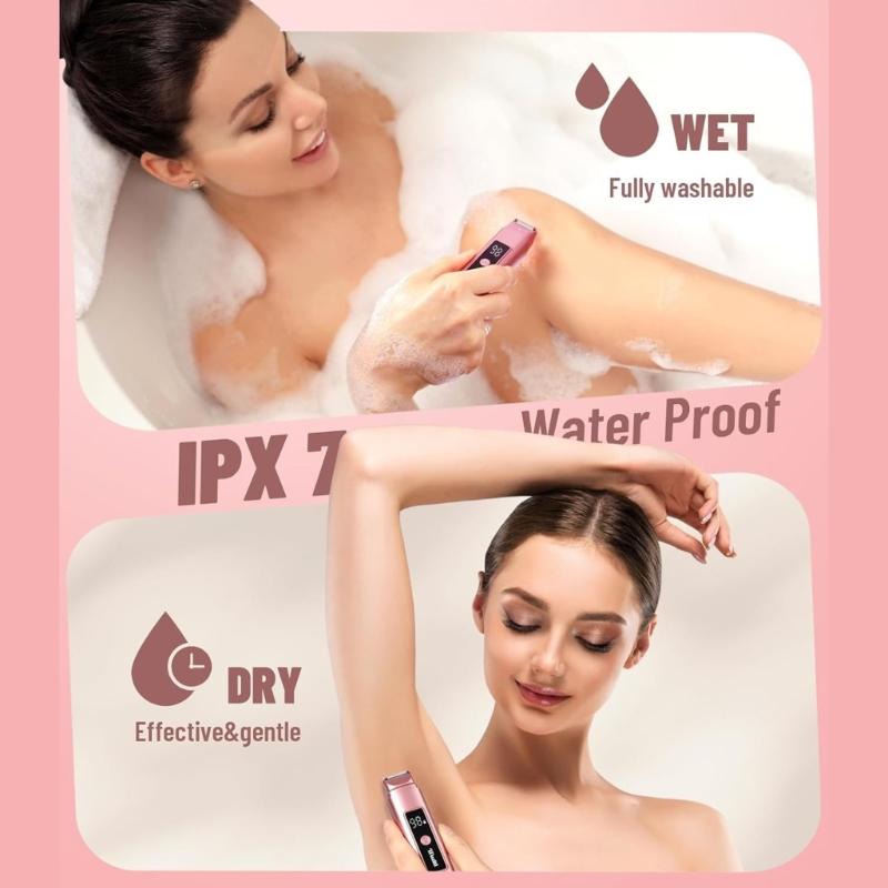 Rechargeable Bikini Line Trimmers For Ladies Featuring 2 Blades And LCD Screen For Precise Hair Removal