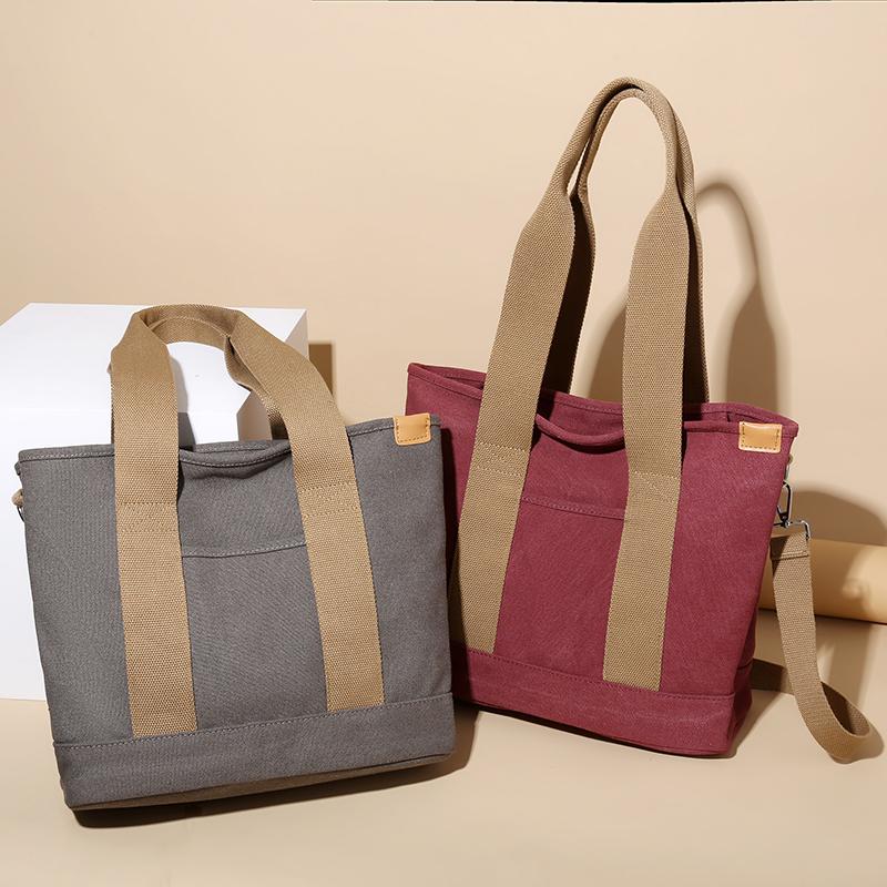 Women's Large Capacity Tote Bag Lightweight Canvas Shoulder Handbag