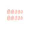 Glitter French Oval Short Press-On Nails - Ready-to-Wear Manicure Tips
