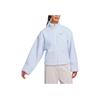 Nike Solid Color Stand Collar Zip Casual Loose Fit Thick Fleece Jacket Women Jacket Purple Blue FV4009-423