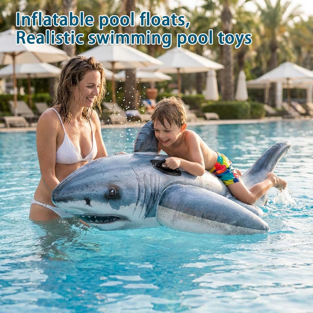 Inflatable Pool Float, Realistic Pool Toy With Handles, Summer Water Floats For Adults & Kids, Beach & Pool Party Decorations