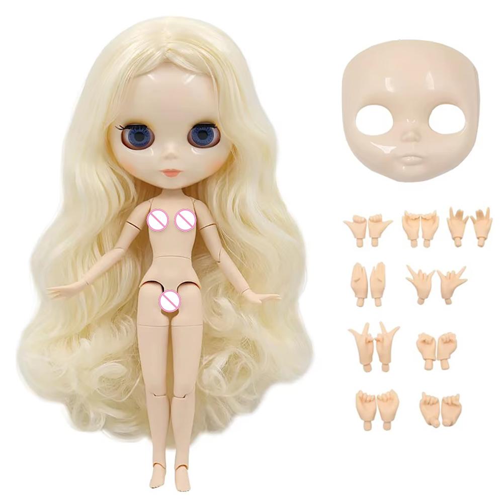ICY DBS panenka Blyth Bílá pleť Lesklá tvář Matná tvář Kloubové tělo se sadou rukou A&B 1/6 bjd vhodné pro DIY make-up Speciální cena
