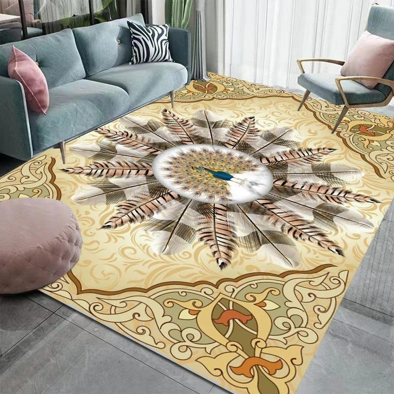 Schmetterling Pfau Wohnzimmer Teppich Bunt Dekorative Fußmatte für Schlafzimmer Veranda Küche Geschäft Rutschfest Sofa Couchtisch Teppich