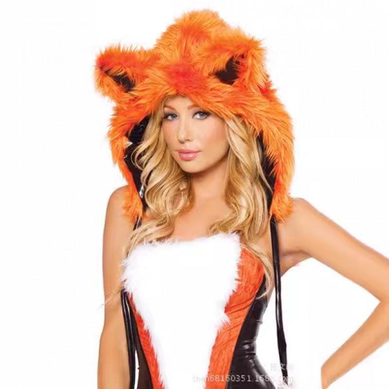 Halloween Cosplay Kostüm Affe Rollenspiel Outfit Orange Mit Schwanz Party