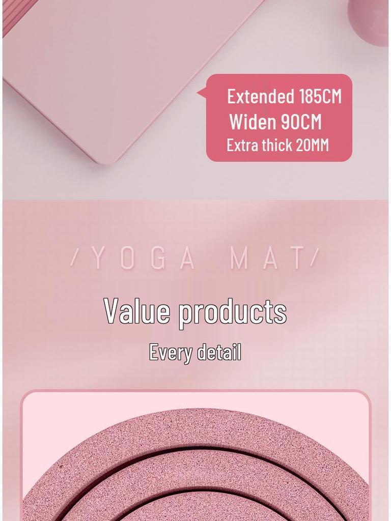Verdickte & Extragroße Yogamatte für Anfänger - Unisex Heim-Trainingsmatte