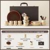 Dunhuang Automatic Tea Set: High-Grade Ru Kiln Brewing Artifact - Ideal Gift for Leaders, Elders, and Business Occasions
