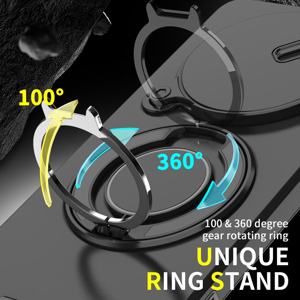 KEYSION 360° Ringständer Handyhülle für Honor X9c 5G X9c Smart Slide Kameraschutz Magnetische stoßfeste Abdeckung für Magic 7 Lite