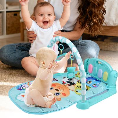 Asılı Oyuncaklı Bebek Oyun Matı Tekmele ve Çal Piyanolu Jimnastik Matı Müzikli Işıklı Bebekler İçin Sürünen Aktivite Matı Erken Eğitim Oyuncağı