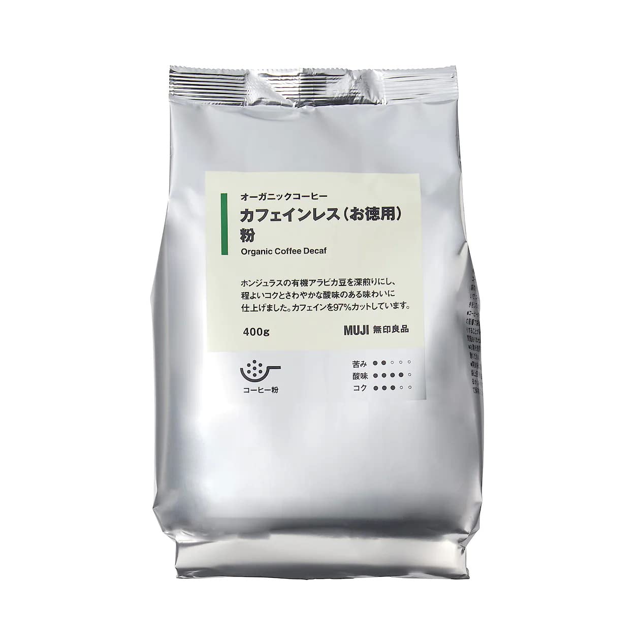 

MUJI Organic Coffee Decaffeinated Dark Roast Powder 400g 44952399 (Value)
