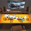 Tapis de souris couleur jeu Cuphead Grand coussin de table de jeu Antidérapant Ordinateur portable Tablette Grande souris XXL Tapis Mini PC Tapis de jeu Avec bordure verrouillée